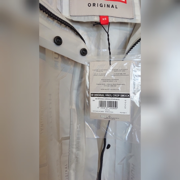 HUNTER Boots Original Vinyl Crop Rain Jacket sz XS - Picture 10 of 10